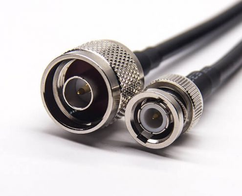 BNC視頻線公頭直式轉N型公頭直式RF同軸線材接RG223 RG58